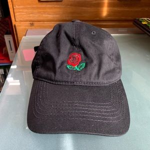 Black Rose embroidered dad hat